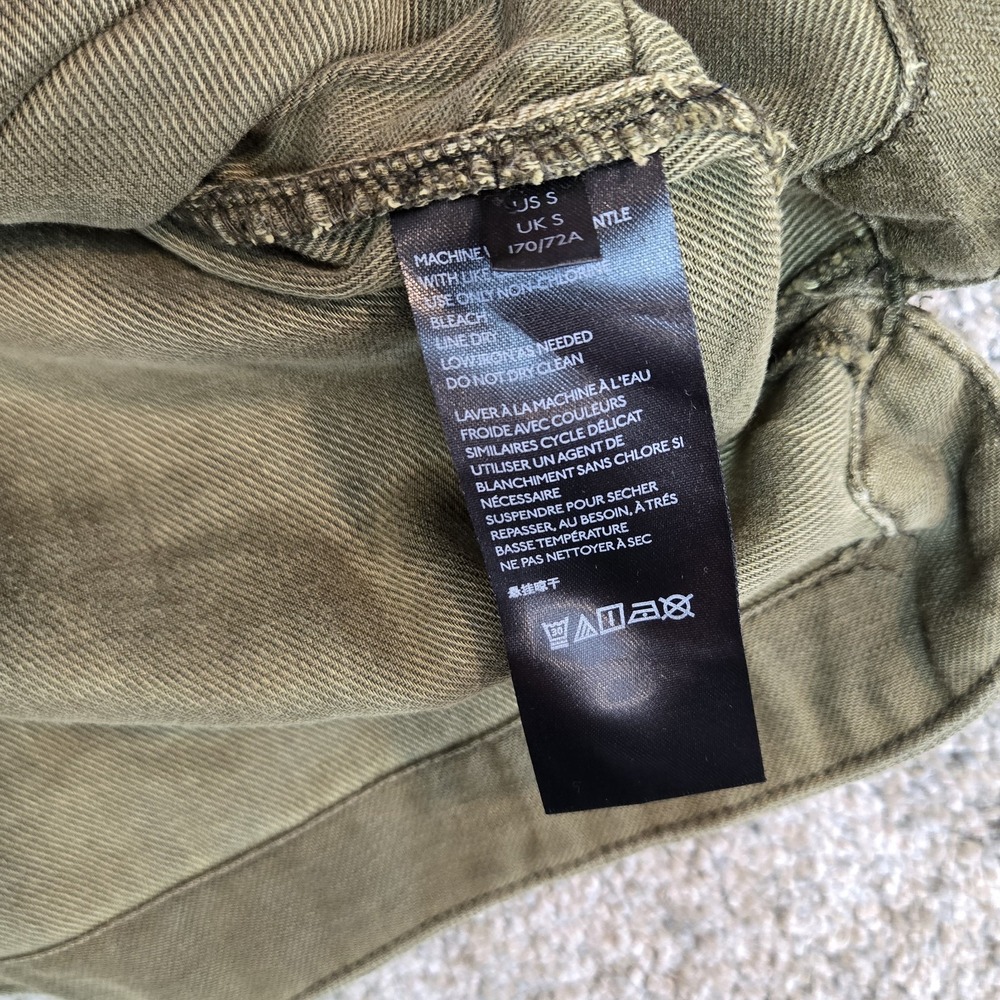 Pilcro Letterpress Anthropologie Mini Skirt Size S Olive Green Casual Coastal - Picture 6 of 7